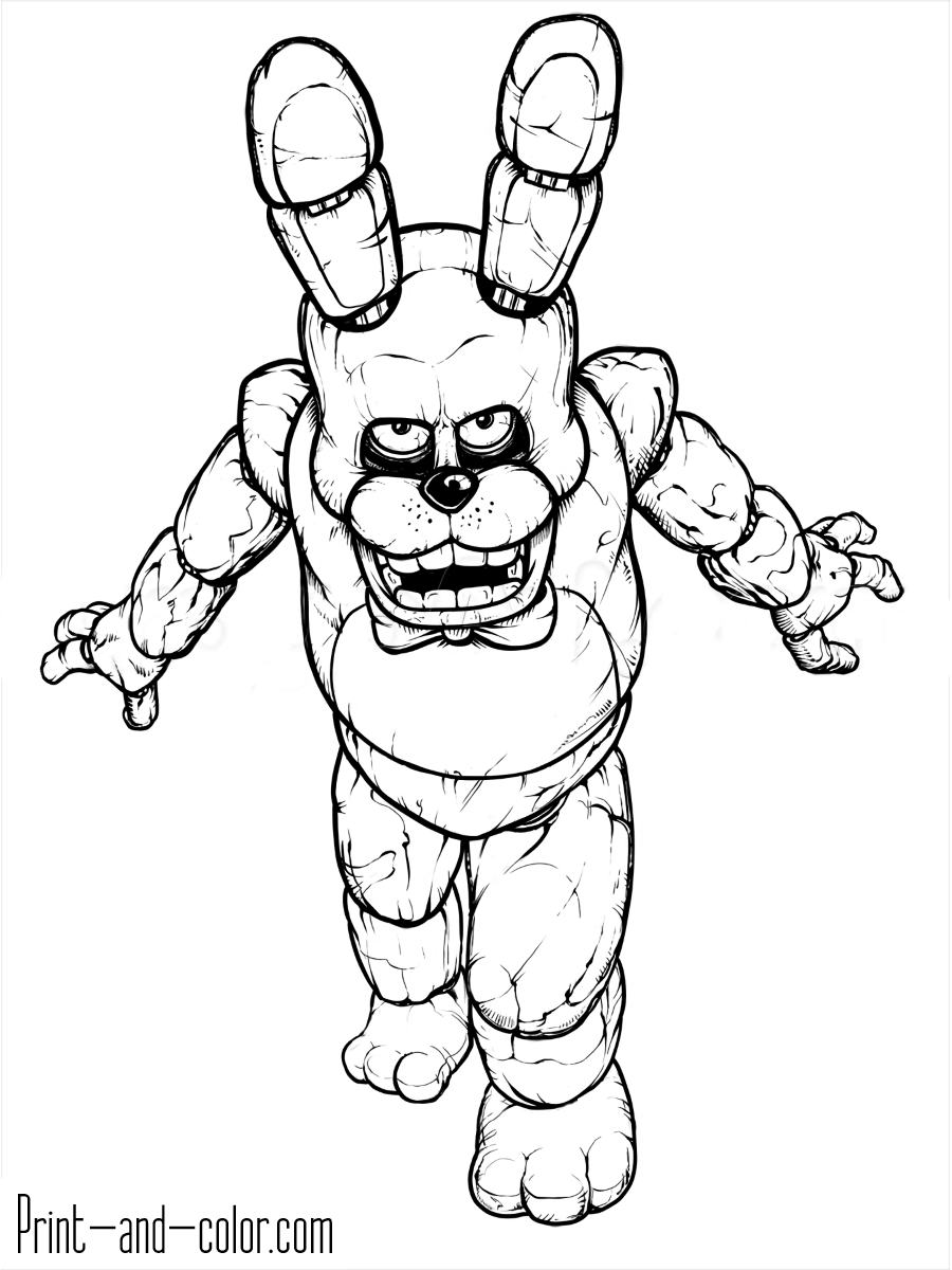 900x1200 Strong Freddy Fazbear Coloring Page Five Nights At S Pages Print