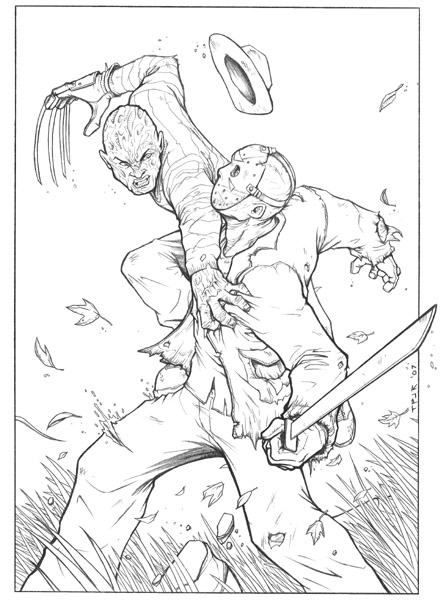 Freddy Vs Jason Pencils By Tpollockjr 441x600 Freddy Vs Jason Pencils By Tpollockjr