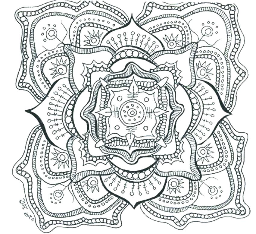 850x776 Abstract Coloring Pages To Print Printable Coloring Mandalas Free