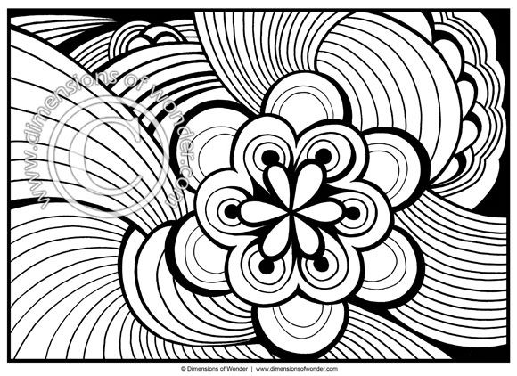 580x422 Abstract Coloring Pages For Adults {Printable}