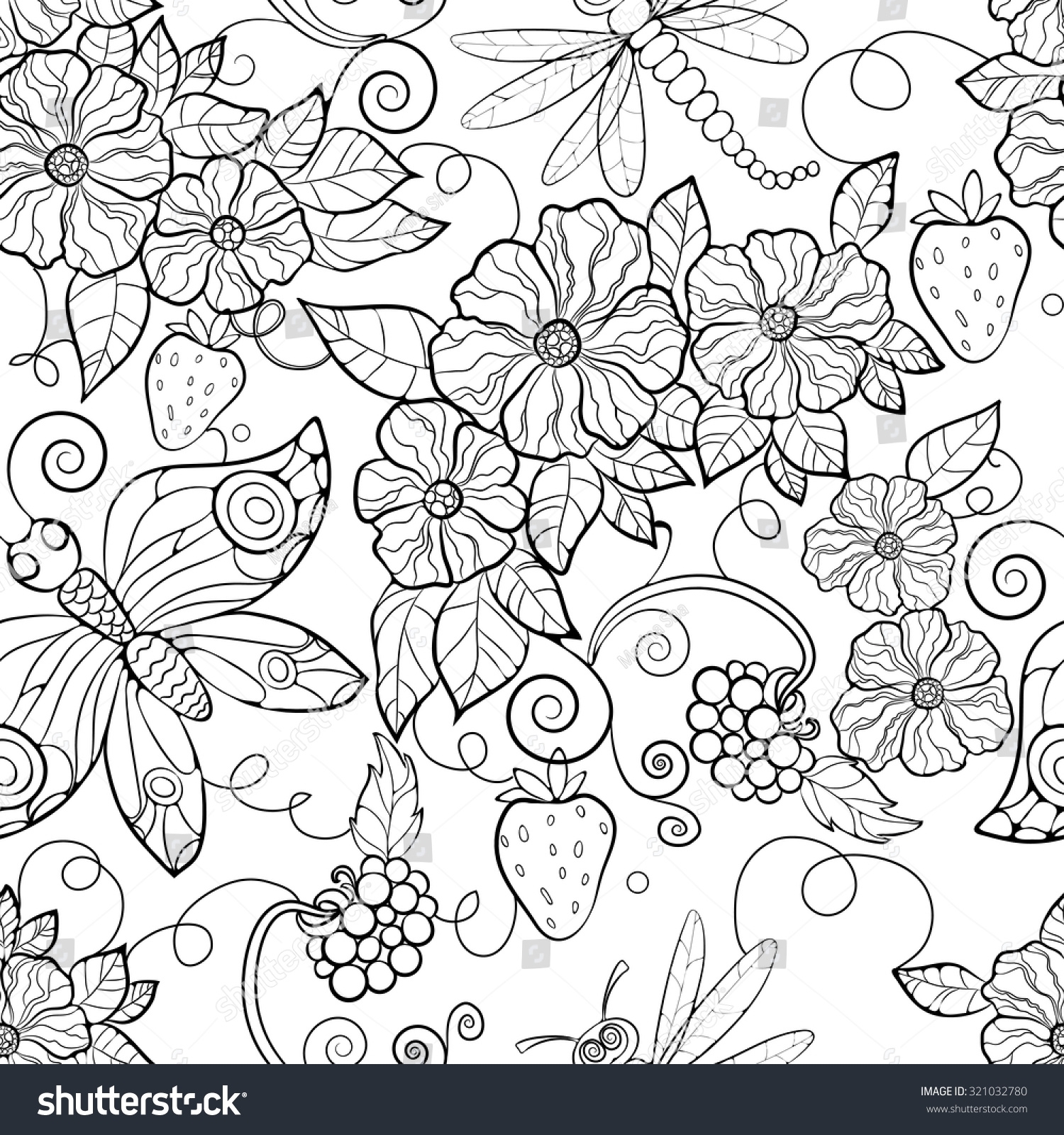 1500x1600 Flowers Abstract Coloring Pages Colouring Adult Detailed Advanced