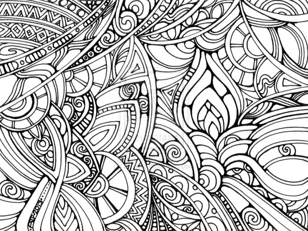 1024x768 Abstract Coloring Pages For Adults