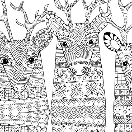 Adult Christmas Coloring Pages 500x500 Adult Christmas Coloring Pages