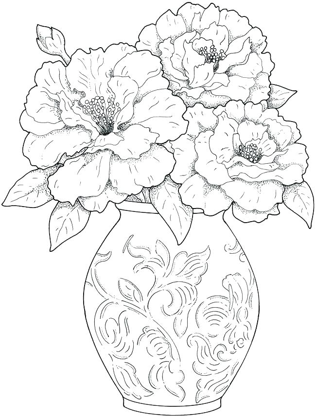 650x860 Coloring Book Pages Flowers Coloring Book Pages Hand Drawn
