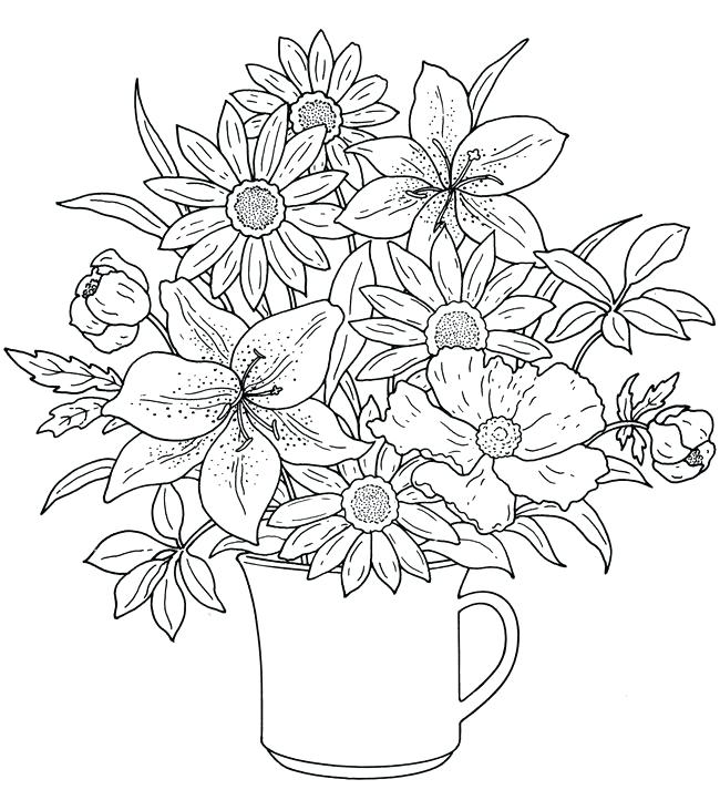 650x722 Free Printable Adult Coloring Pages Flowers Free Adult Coloring