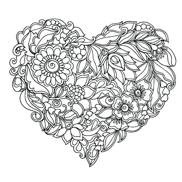 625x625 Realistic Flower Coloring Pages Coloring Flower Pages Adult