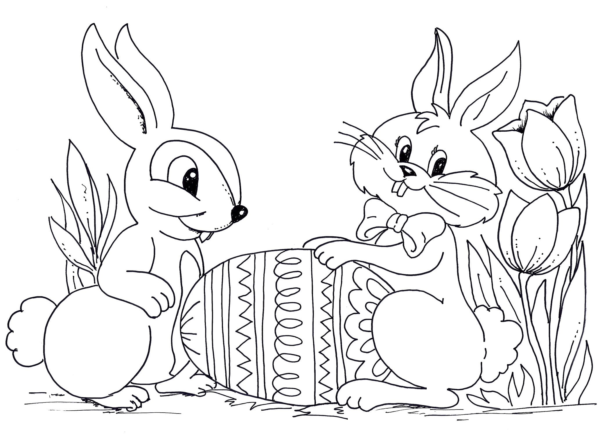 2066x1500 Free Printable Adult Coloring Pages Rabbits Download Coloring Sheets