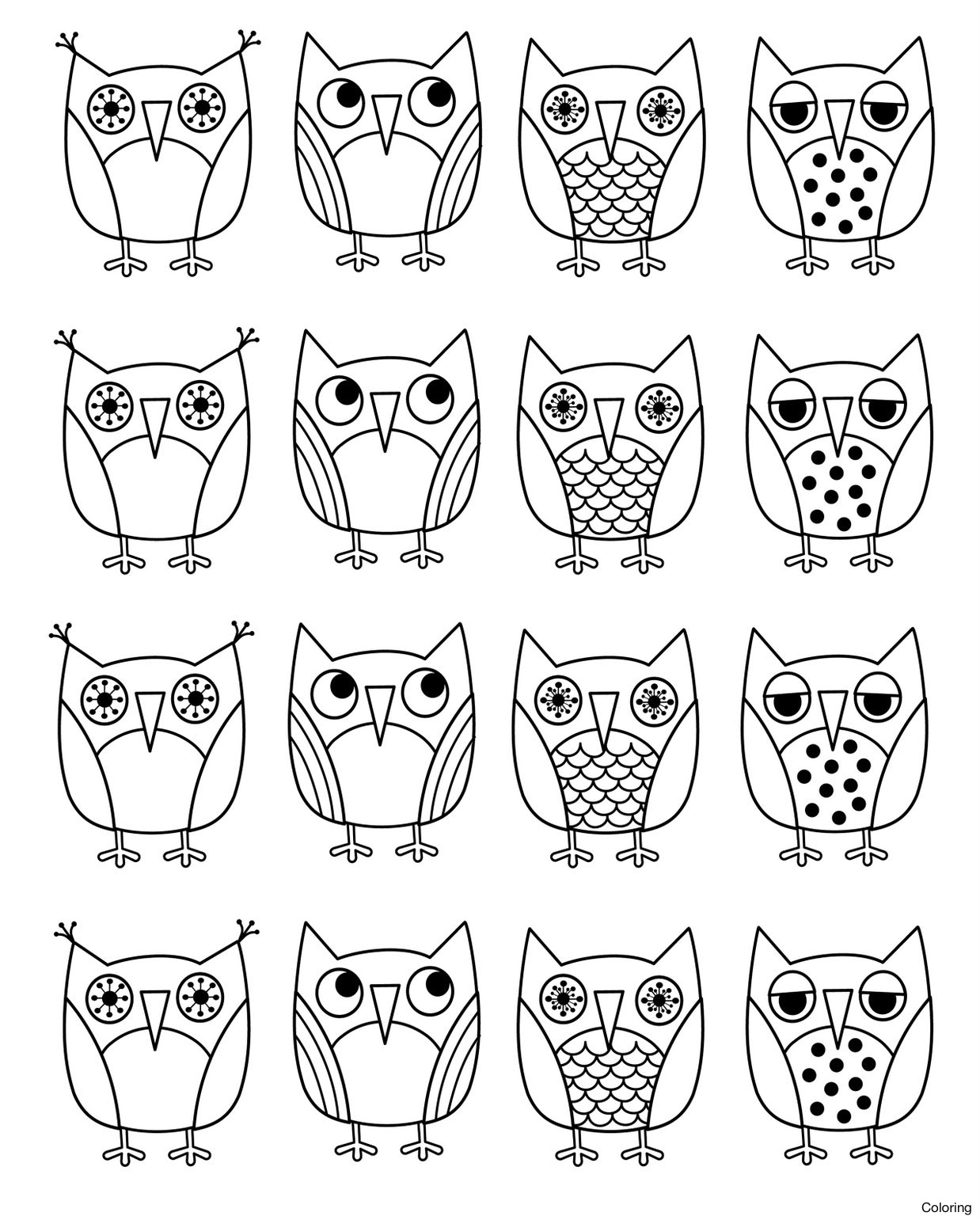 1238x1541 Fresh Printable Owl Coloring Pages For Adults Design Free