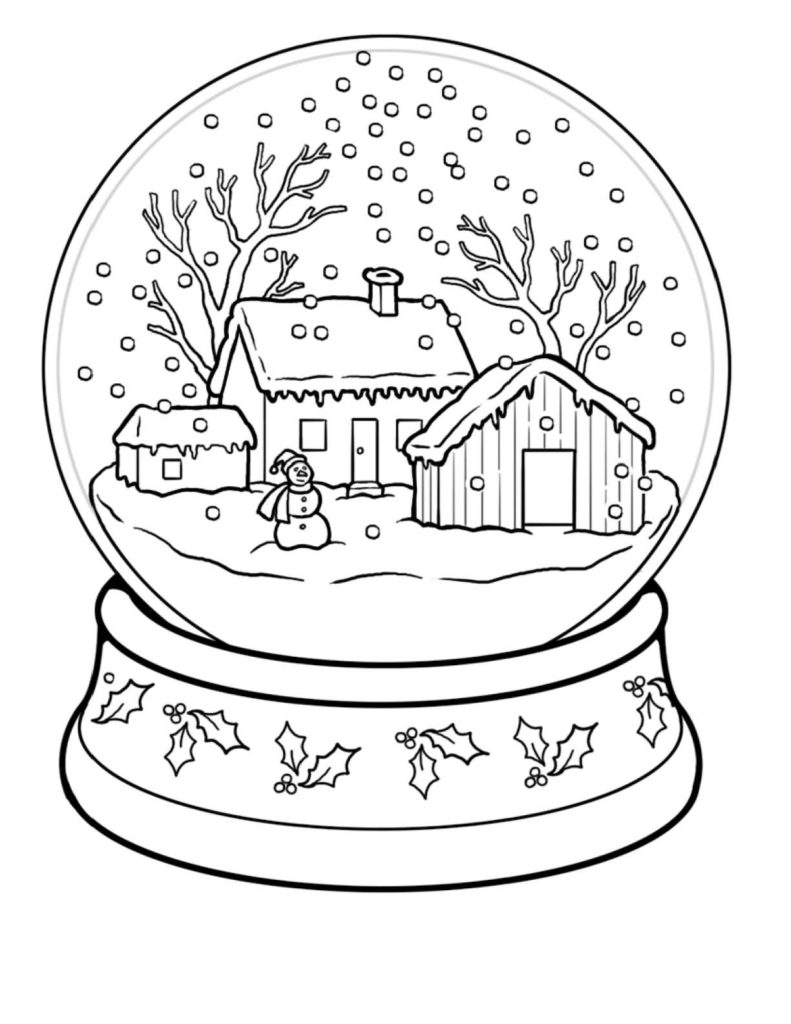 791x1024 Winter Coloring Pages Adults