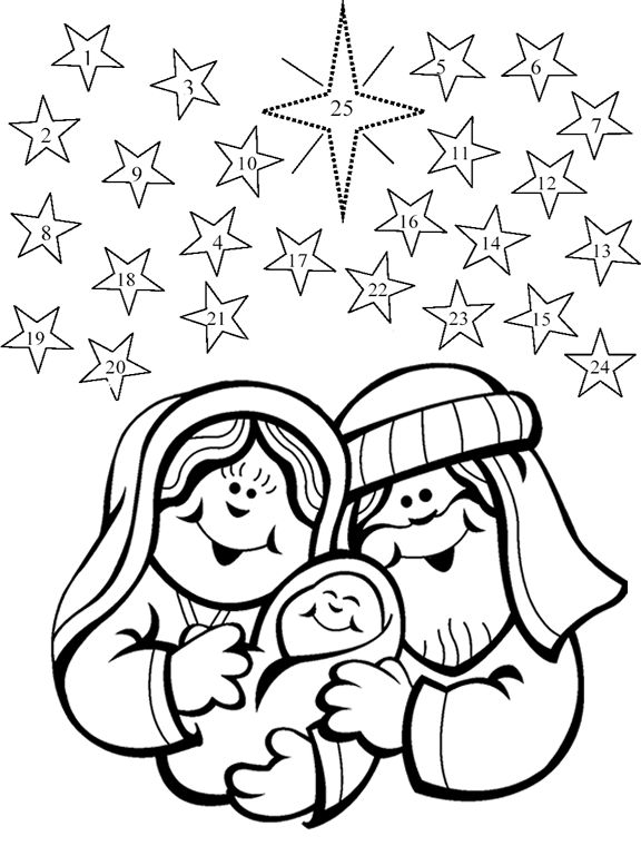 Free Advent Coloring Pages