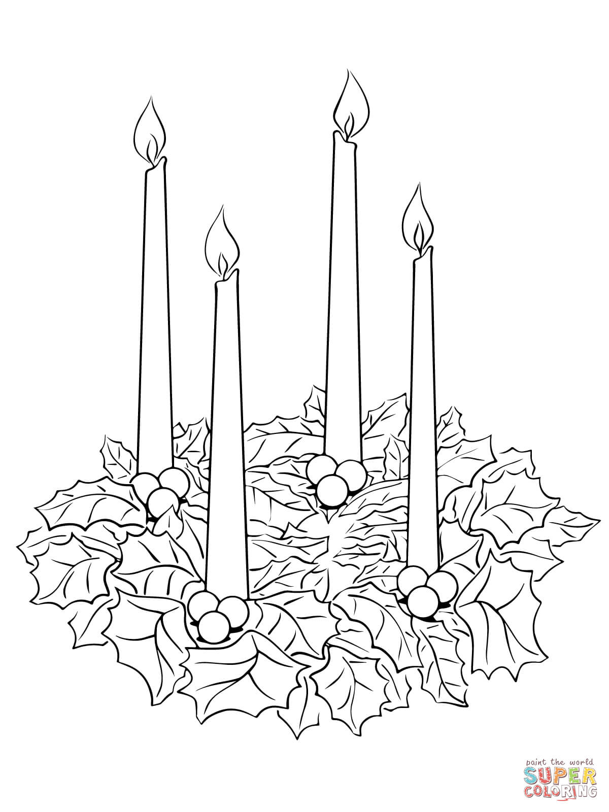 1200x1600 Advent Wreath Coloring Page Get Bubbles