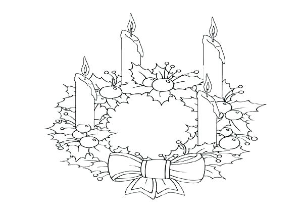 600x424 Advent Wreath Coloring Page Free Printable Advent Wreath Coloring