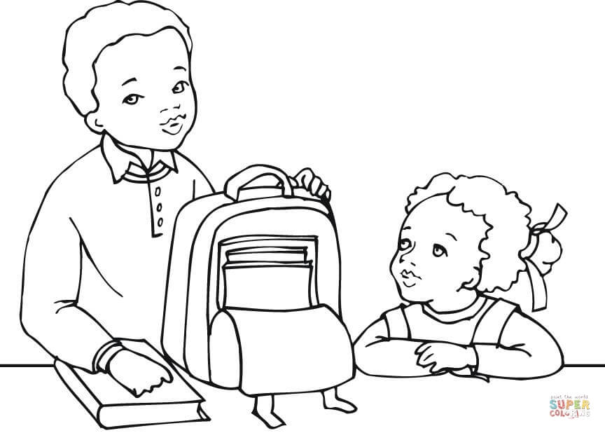 African American Coloring Pages African American Boy And Girl 864x618 African American Coloring Pages African American Boy And Girl