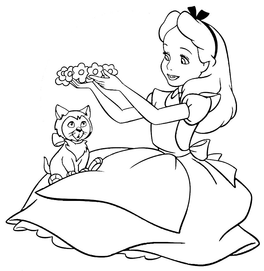 900x924 Free Printable Alice In Wonderland Coloring Pages Http