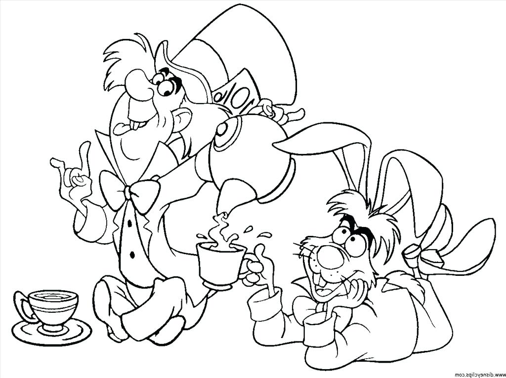 1024x766 Alice And Wonderland Coloring Pages Ideal In Wonderland Coloring