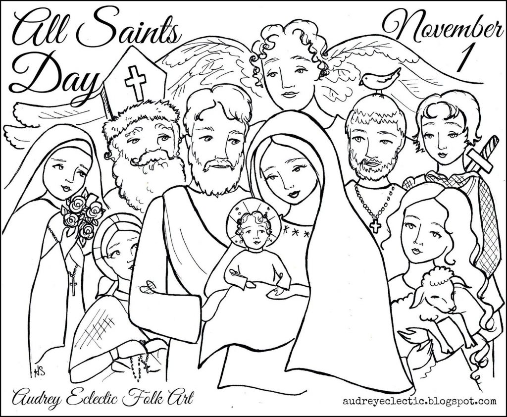 Free All Saints Day Coloring Pages 1024x842 Free All Saints Day Coloring Pages