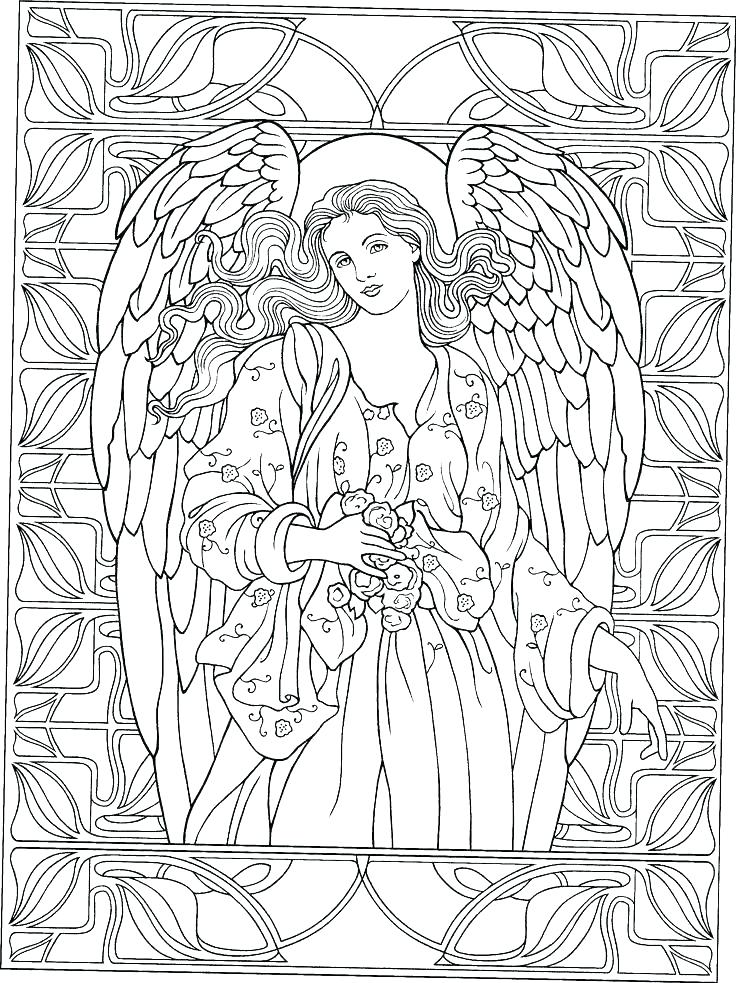 736x983 Angel Coloring Pages Free Angel Coloring Pages Full Size
