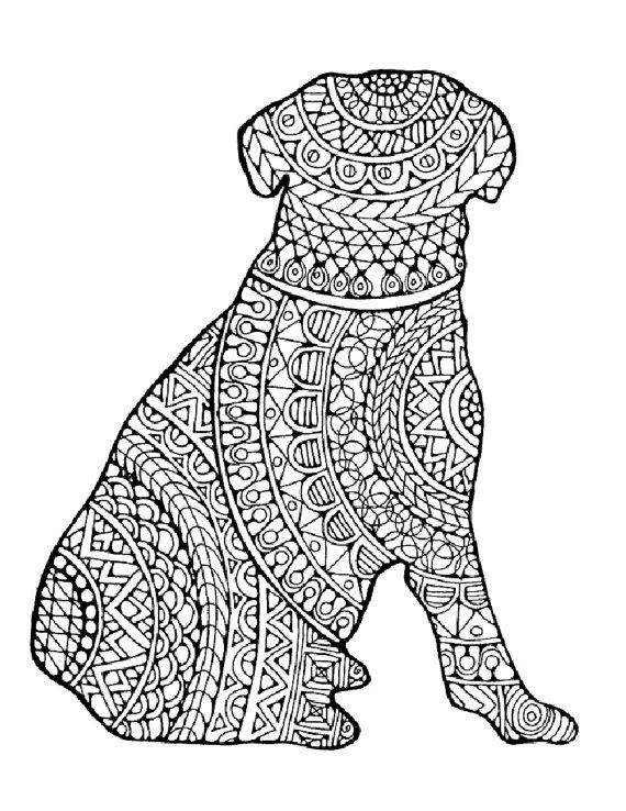 Dog Coloring Pages For Adults 570x738 Dog Coloring Pages For Adults