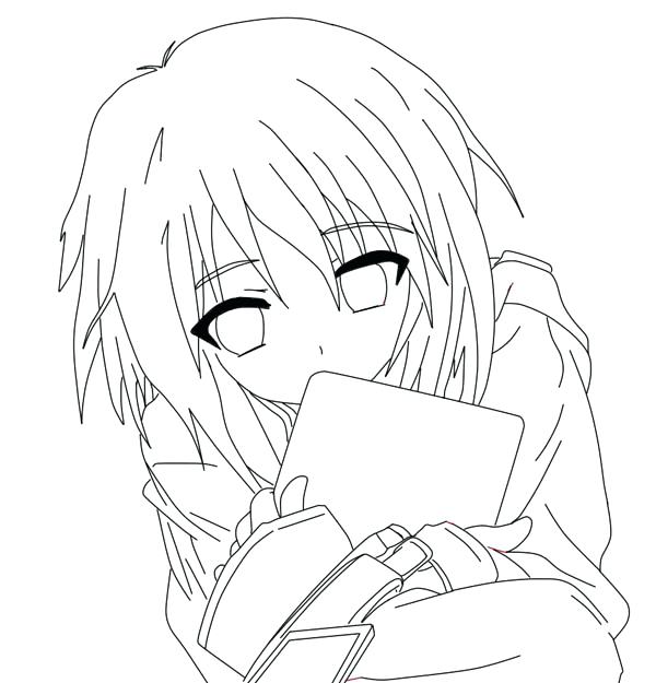 600x625 Printable Anime Coloring Pages Cute Anime Coloring Pages Free