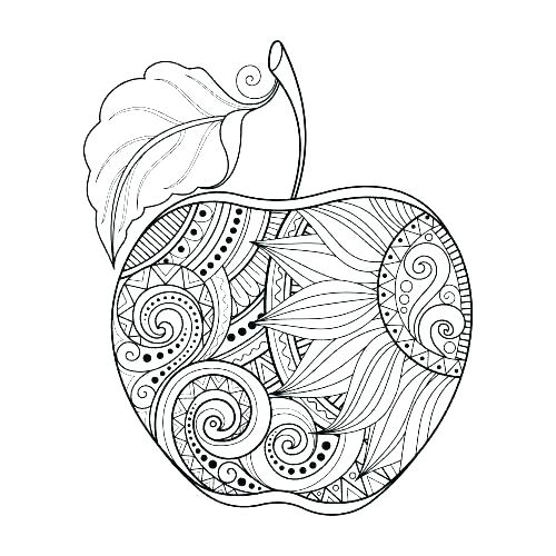 500x500 Apples Coloring Pages Green Apple Coloring Page Apple Tree