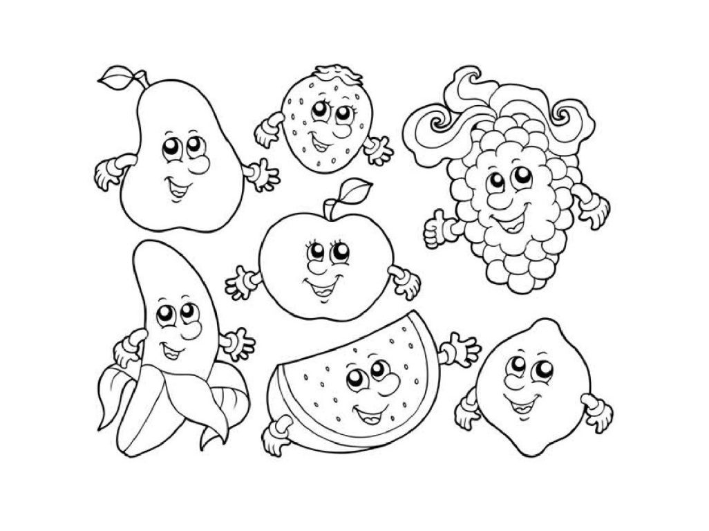 1026x768 New Coloring Pages Of Fruit Design Printable Coloring Sheet