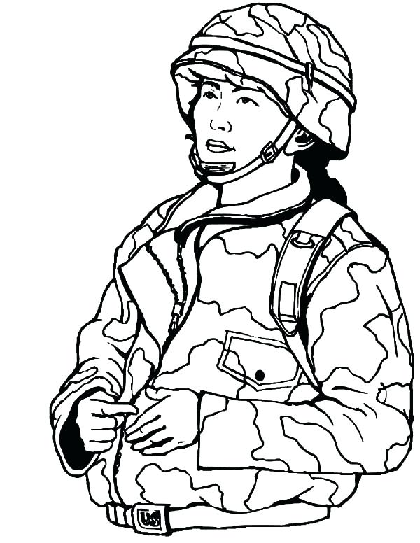 Army Coloring Pages Printable Woman Military Soldier Color Free 600x776 Army Coloring Pages Printable Woman Military Soldier Color Free