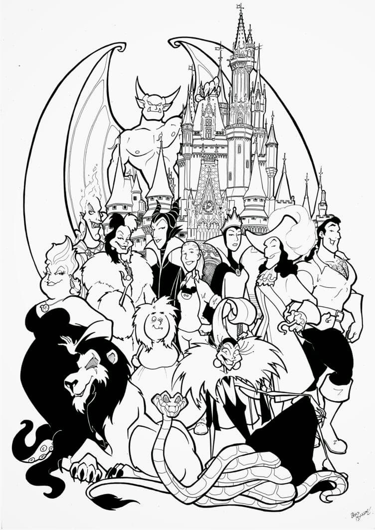 752x1063 Disney Characters Coloring Pages Gallery Cute Character Drawing