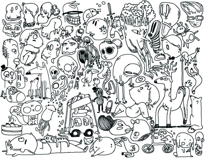 687x531 Free Doodle Art Coloring Pages 7