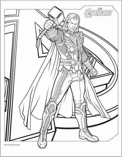 411x531 Thor (And Avengers) Free Printable Coloring Pages For Boys