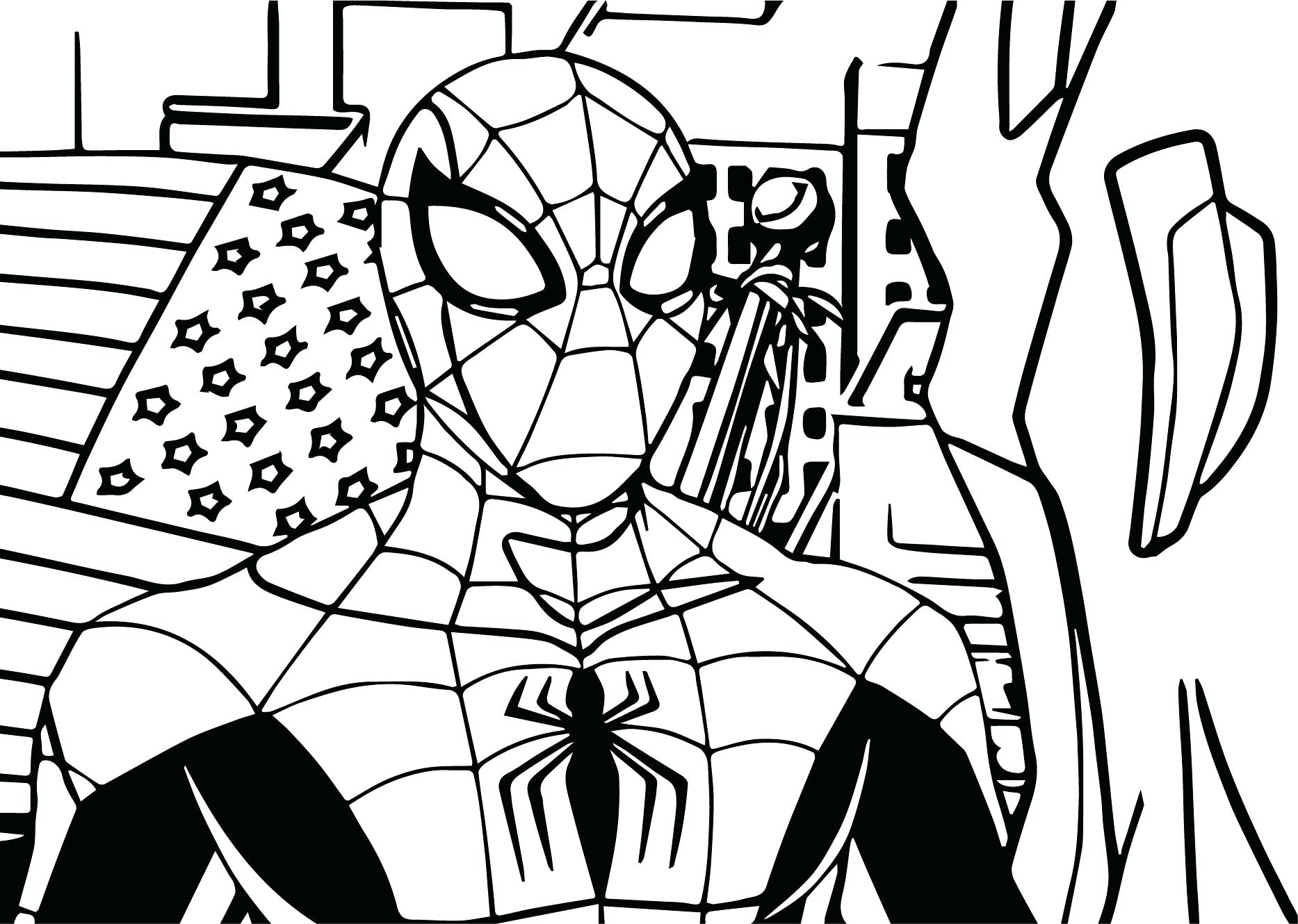 1867x1330 Coloring Pages ~ Spiderman Color Pages Avengers Coloring Page