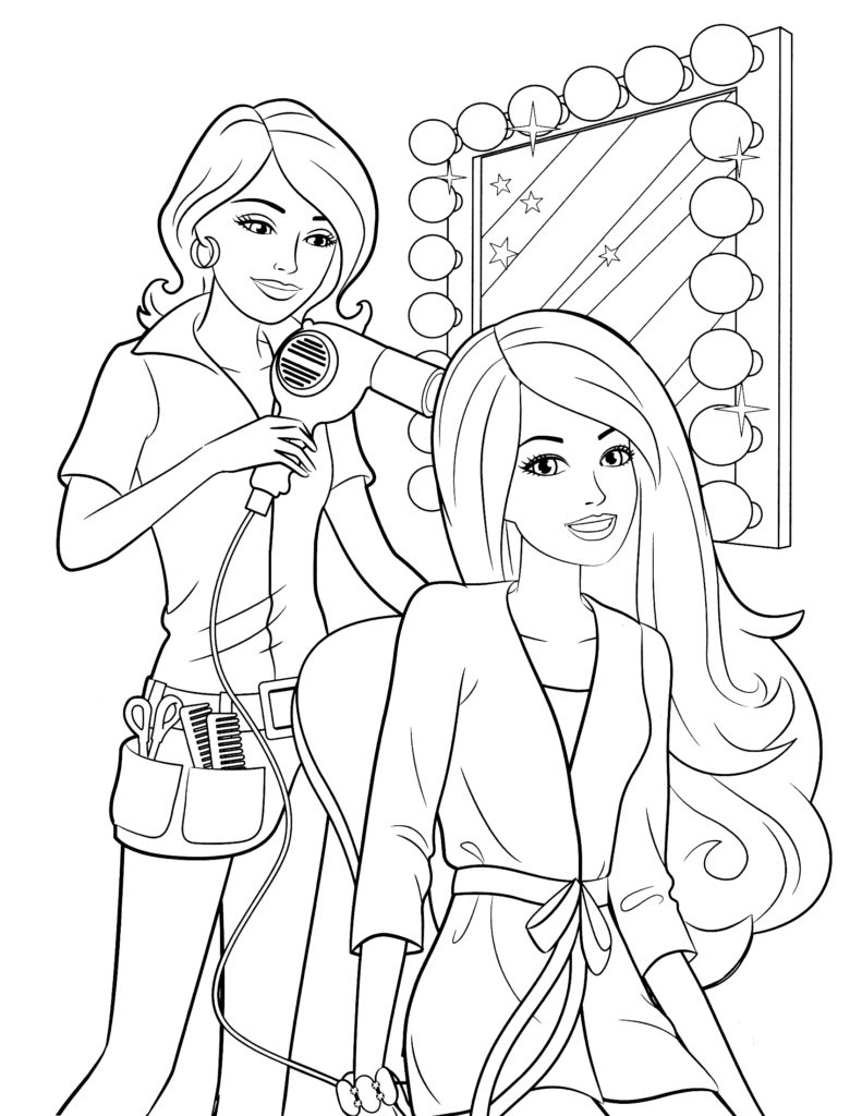Barbie Color Pages With Drawn Coloring Page Pencil And In New 791x1024 Barbie Color Pages With Drawn Coloring Page Pencil And In New