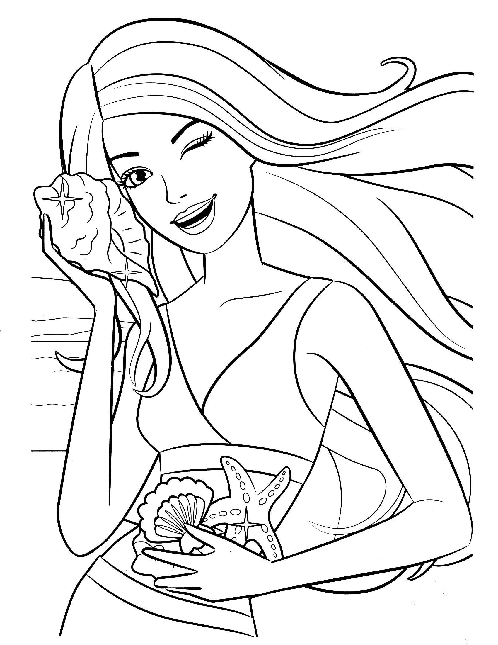 Barbie Coloring Pages Free Download For Kids 1700x2200 Barbie Coloring Pages Free Download For Kids