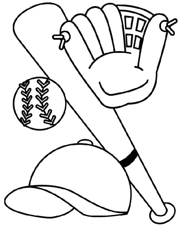 Free Baseball Coloring Pages Bat Glove Hat And Baseball Coloring 600x761 Free Baseball Coloring Pages Bat Glove Hat And Baseball Coloring