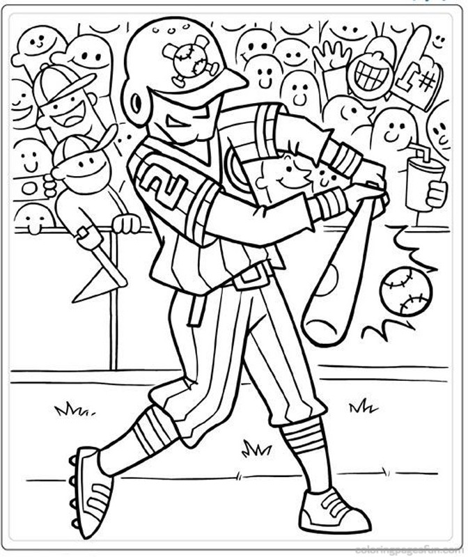 Baseball Coloring Page Coloring For Kids Free Baseball Coloring 672x800 Baseball Coloring Page Coloring For Kids Free Baseball Coloring
