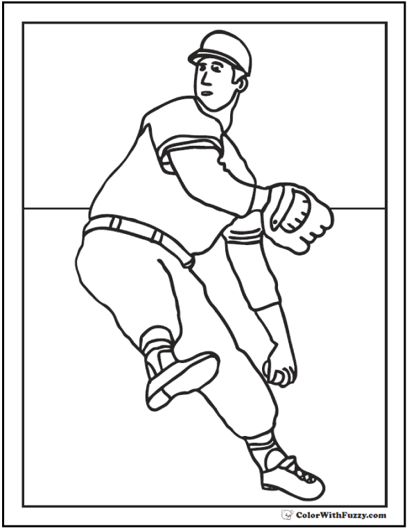 Baseball Coloring Pages Customize And Print Pdf 590x762 Baseball Coloring Pages Customize And Print Pdf