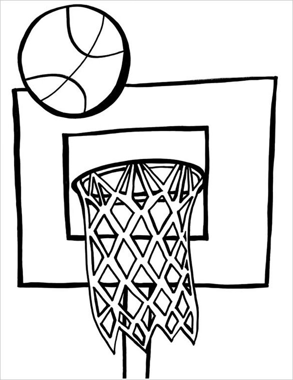 585x758 Basketball Coloring Pages Free Word, Pdf, Jpeg, Png Format
