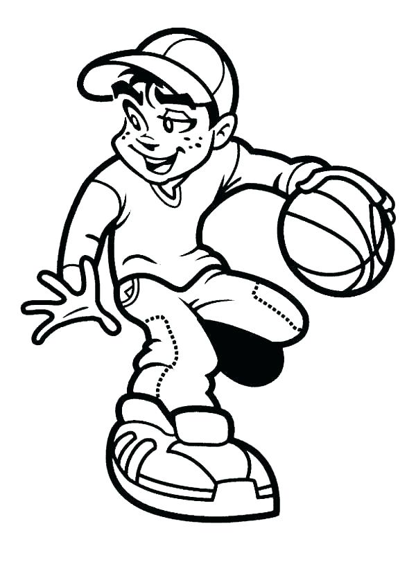 600x847 Basketball Coloring Pages Free Basketball Coloring Page Players