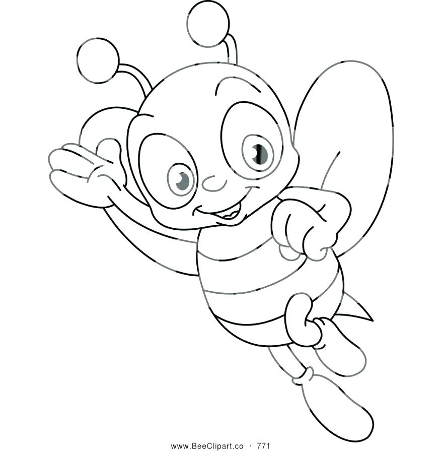 878x895 Bee Coloring Page Printable Bee Coloring Page For Kids Bee