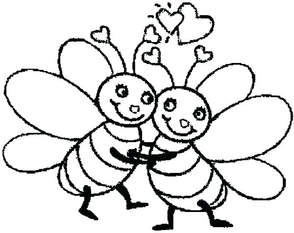 600x477 Bee Coloring Pages Printable Free Printable Bumble Bee Template