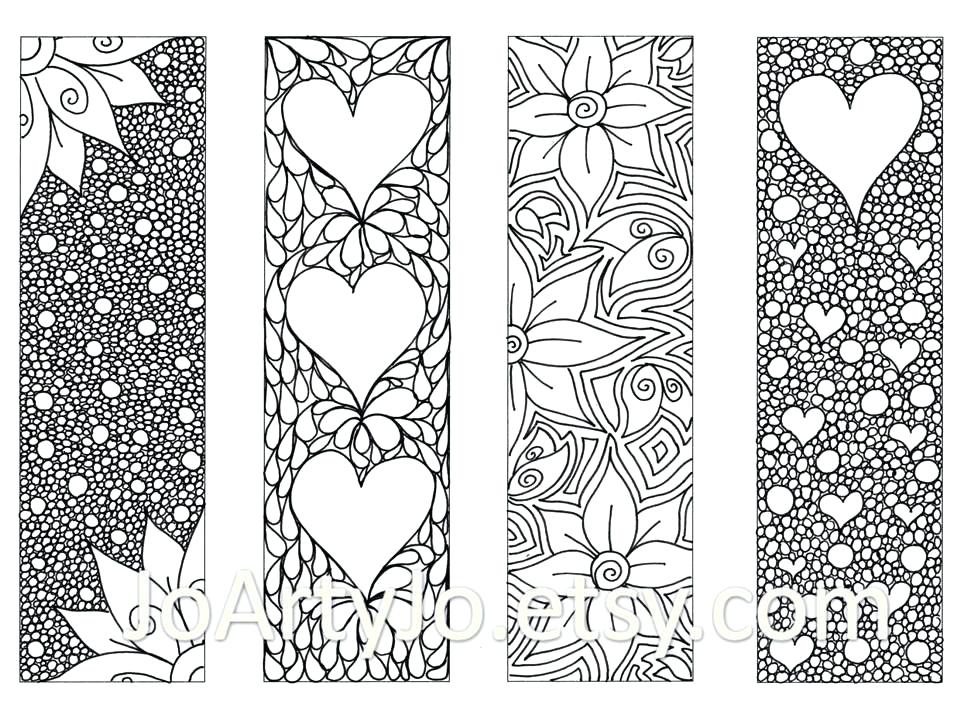Printable Bookmarks Inspired Hearts And Free Bookmark Coloring 960x720 Printable Bookmarks Inspired Hearts And Free Bookmark Coloring