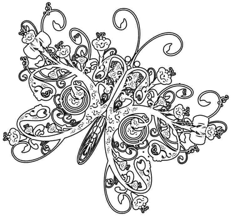 Butterfly Coloring Pages For Adults Cool Butterfly Coloring Pages 739x690 Butterfly Coloring Pages For Adults Cool Butterfly Coloring Pages