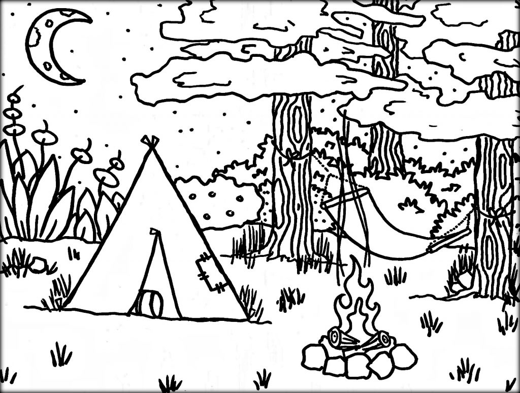 1024x774 Cool Camping Coloring Pages Free Coloring Pages Download