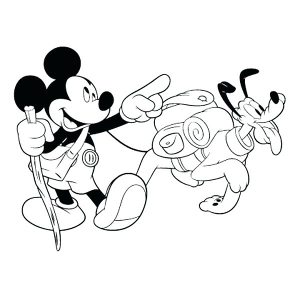 600x600 Free Camping Coloring Pages Camping Coloring Page Mickey And Going