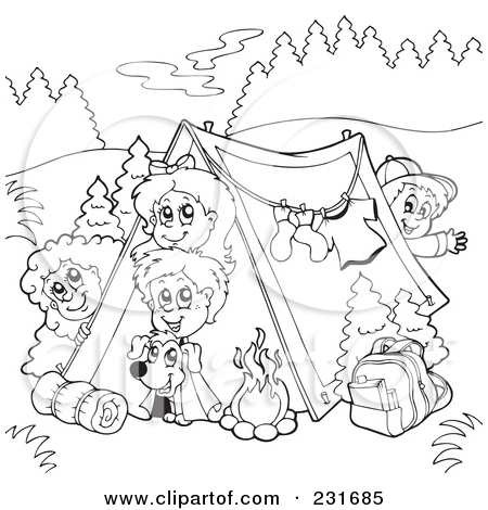 450x470 Free Camping Coloring Pages For Kids