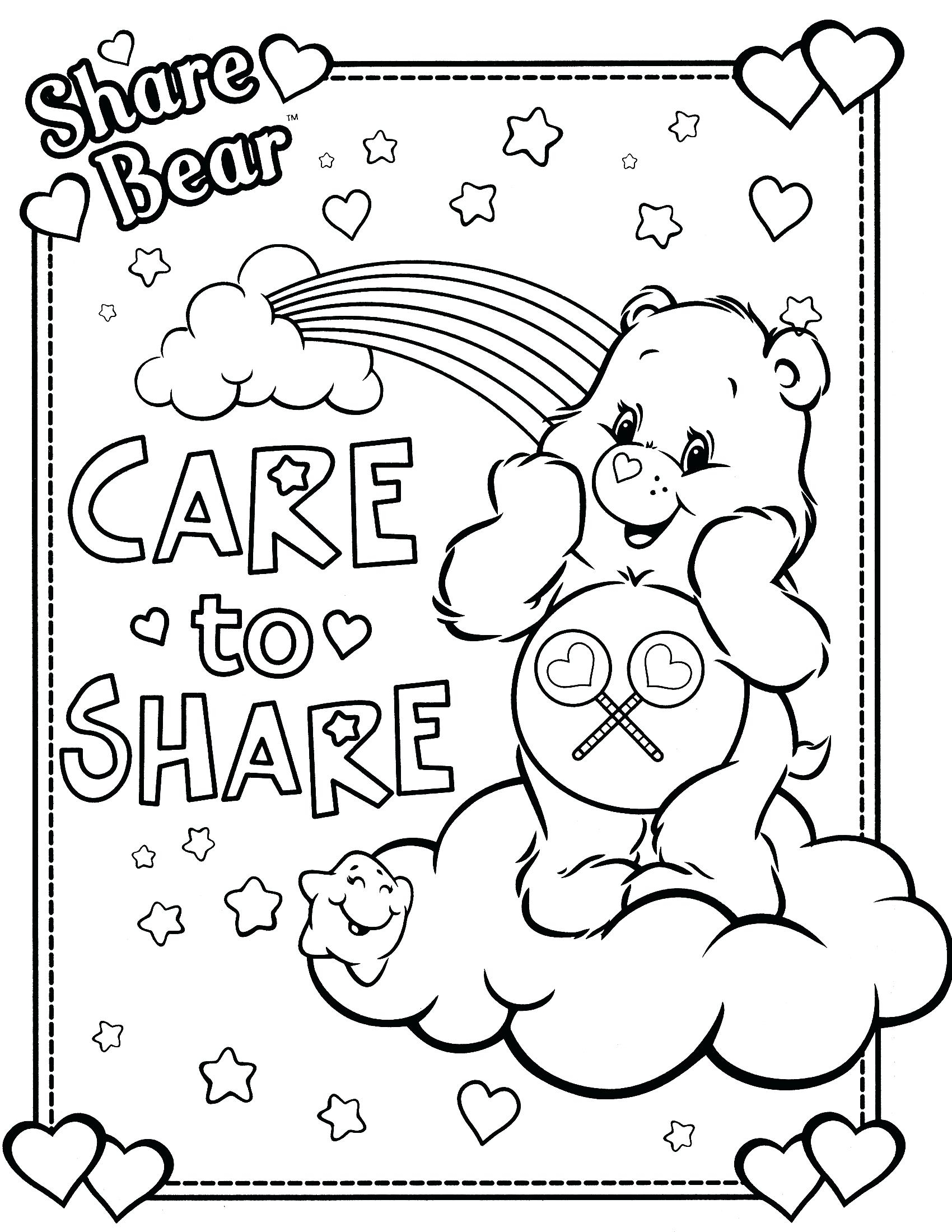 Care Bears Coloring Pages Printable Printable Coloring Page Free 1700x2200 Care Bears Coloring Pages Printable Printable Coloring Page Free