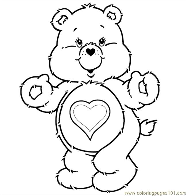 Care Bears T Coloring Page 650x680 Care Bears T Coloring Page