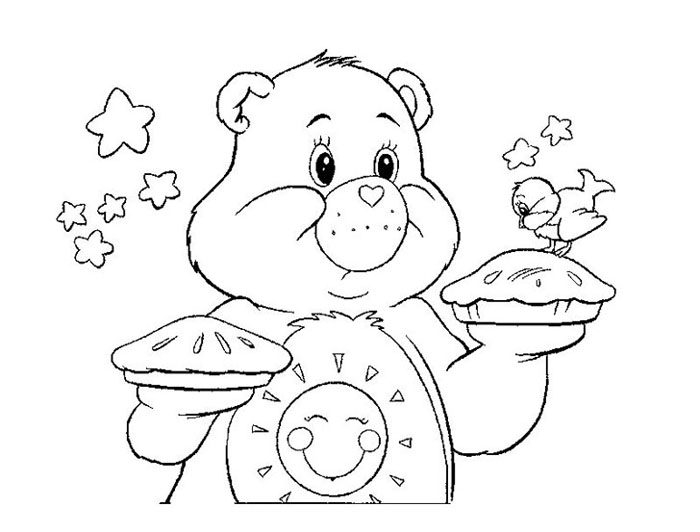 Free Happy Care Bear Coloring Pages 700x532 Free Happy Care Bear Coloring Pages