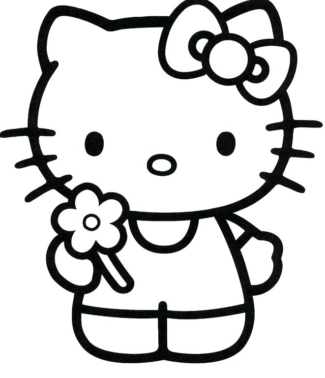 661x768 Free Cat Coloring Pages Hello Kitty Printable Coloring Page Free