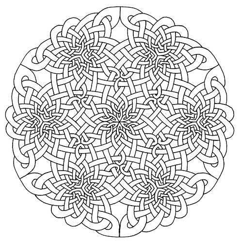 491x500 Free Coloring Pages Of Square Mandala Printable, Celtic Mandala