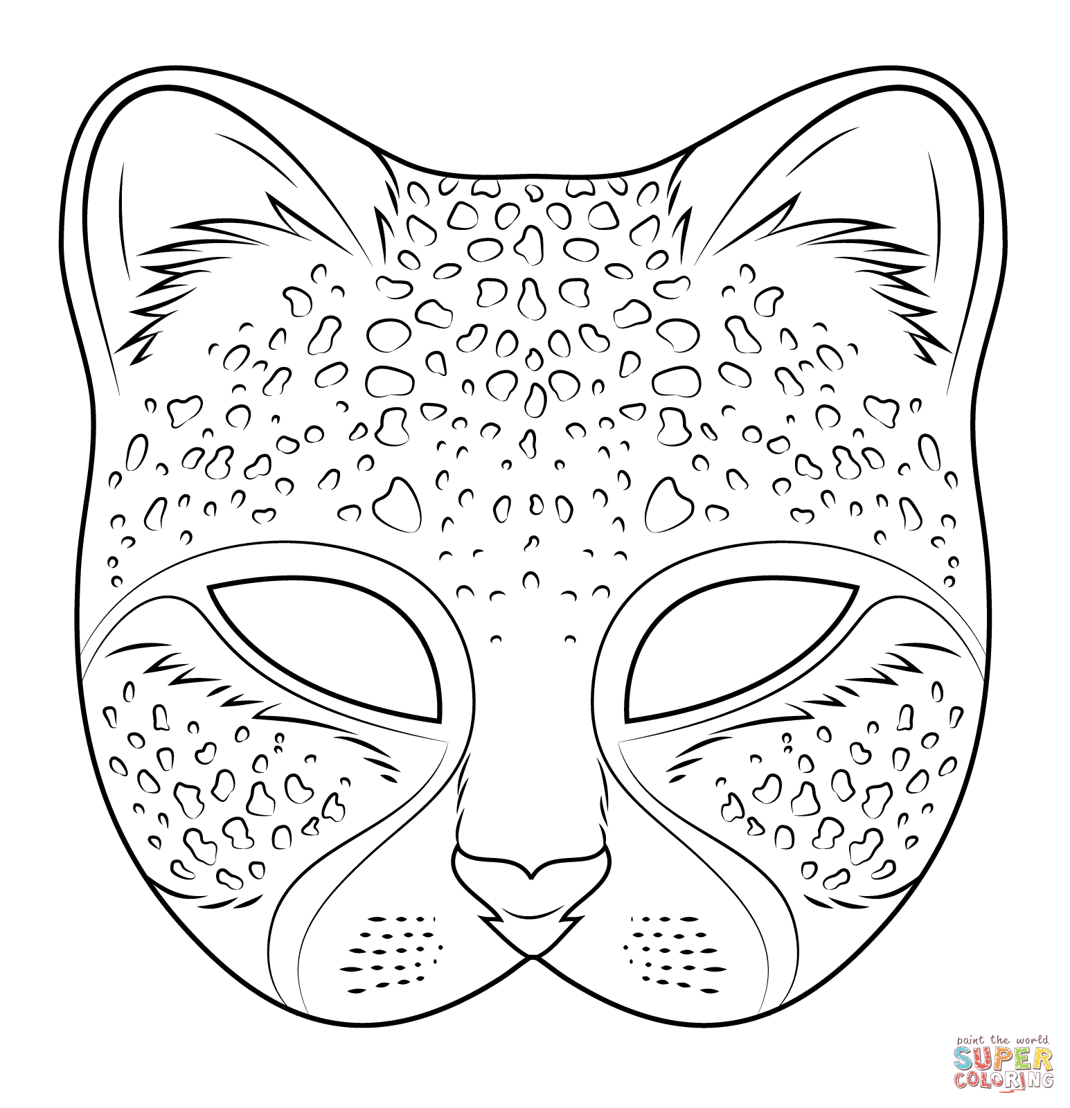 Masks Coloring Pages Free Cheetah Page 1545x1600 Masks Coloring Pages Free Cheetah Page